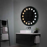 LED Spiegel Rund | Touch-Schalter | Anti-Beschlag-Funktion | Einstellbare Farbtemperatur - Reyze Seria Salono Model 6